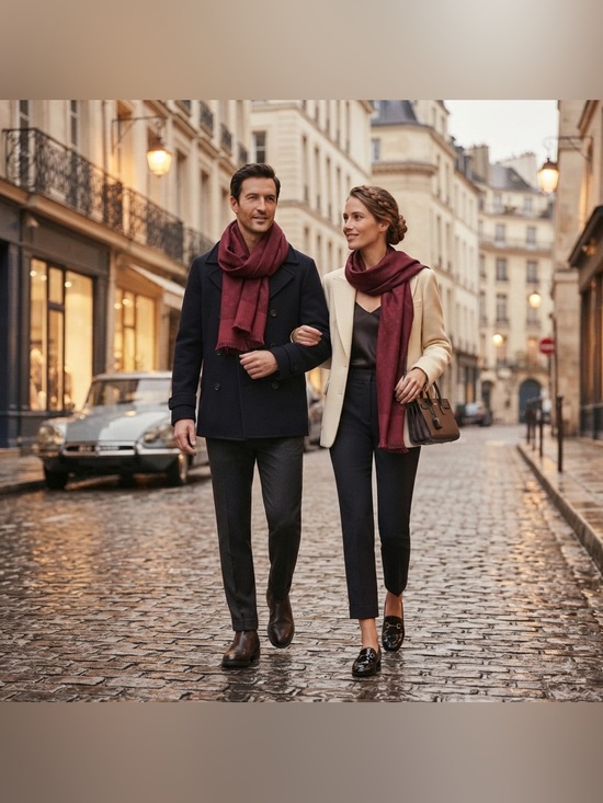 Accessories - Monogram Cashmere Silk Blend Shawl / Scarf